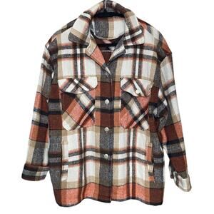 Cozy Flannel button up Jacket - Size S